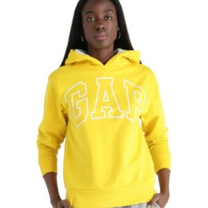 Poleron GAP De Mujer Gorro Con Chiporro Talla  S Color Amarillo Cod. 3149