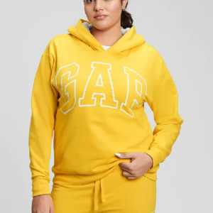 Poleron GAP De Mujer Gorro Con Chiporro Talla M Color Amarillo Cod. 3156