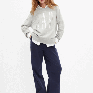 Poleron Sweater de Mujer Sin Gorro GAP color Gris Talla S Cod. 2410